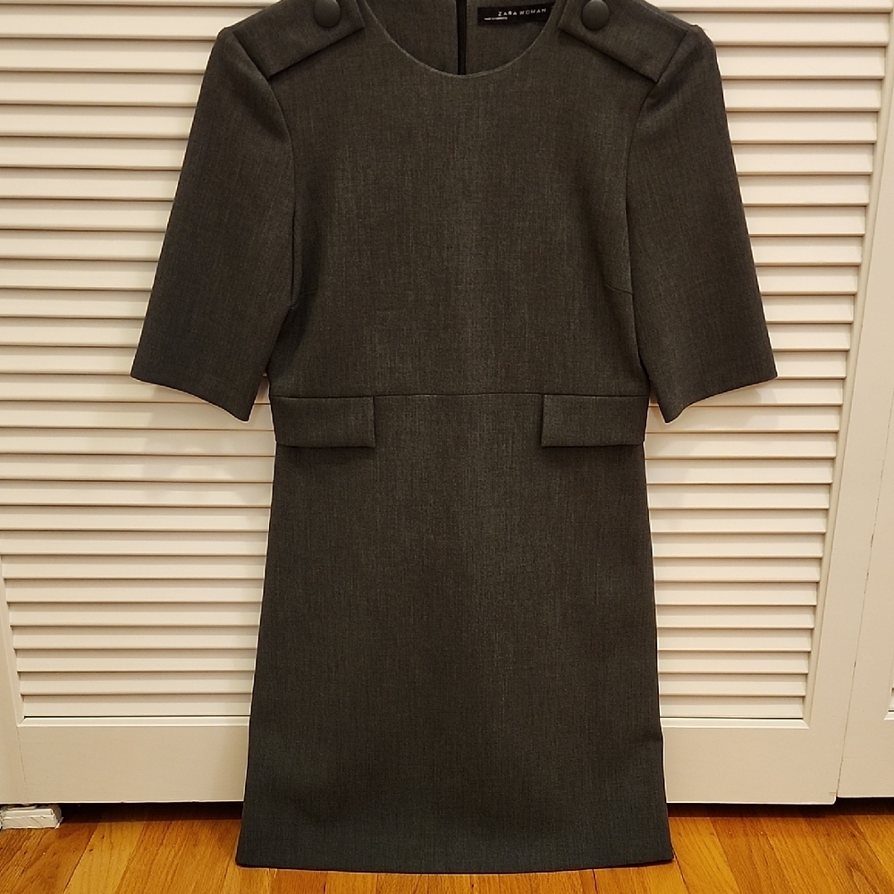 Zara Charcoal Sheath Dress - XS